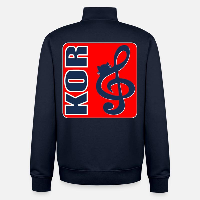 Cat Chorus - Unisex Organic Zip Sweatshirt by Stanley/Stella - navy