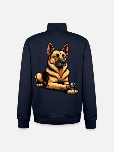 German Shepherd Shepherd Dogs Shepherd Dogs - Unisex Organic Zip Sweatshirt by Stanley/Stella - navy