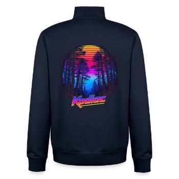 Neon Forrest - Unisex Organic Zip Sweatshirt von Stanley/Stella - Navy - Hinten - AI Model Male 185 light (185cm)