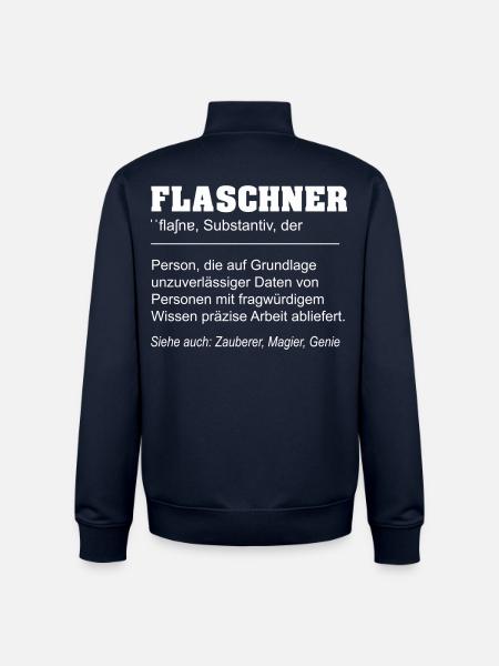 Flaschner lustige Definition - Unisex Organic Zip Sweatshirt von Stanley/Stella - Navy