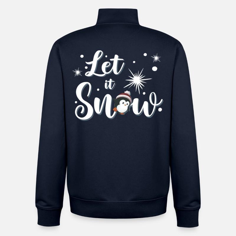Let It Snow Pinguin - Unisex Organic Zip Sweatshirt von Stanley/Stella - Navy