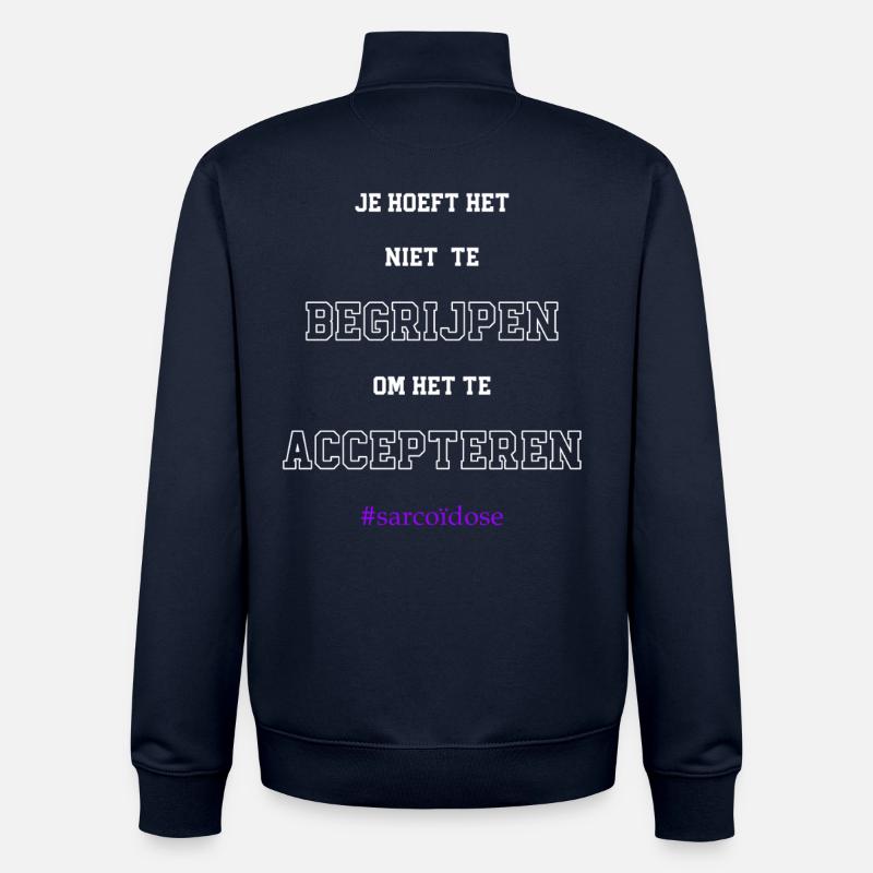 Acceptation de la sarcoïdose - Sweat zippé unisexe en coton bio Stanley/Stella - marine