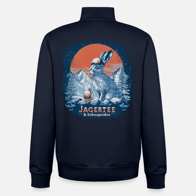 Jagertee & Schnapsidee Kaninchen - Unisex Organic Zip Sweatshirt von Stanley/Stella - Navy