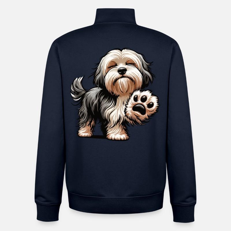 Havanese Havanese Owners Havanese Farmers - Unisex Organic Zip Sweatshirt by Stanley/Stella - navy