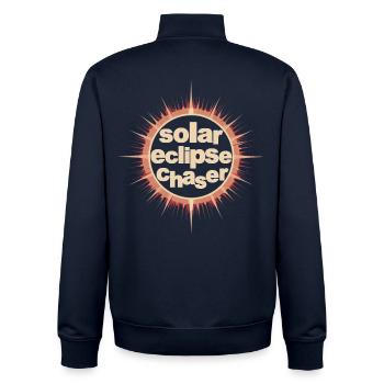 Solar eclipse chaser - Unisex Organic Zip Sweatshirt by Stanley/Stella - navy - Back - AI Model Male 185 light (185cm)