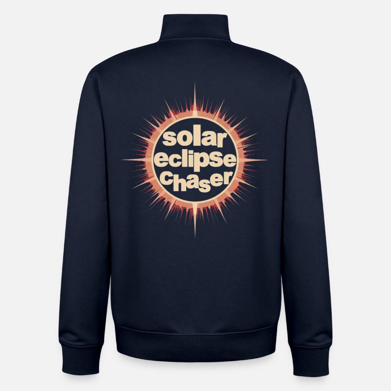Solar eclipse chaser - Unisex Organic Zip Sweatshirt by Stanley/Stella - navy