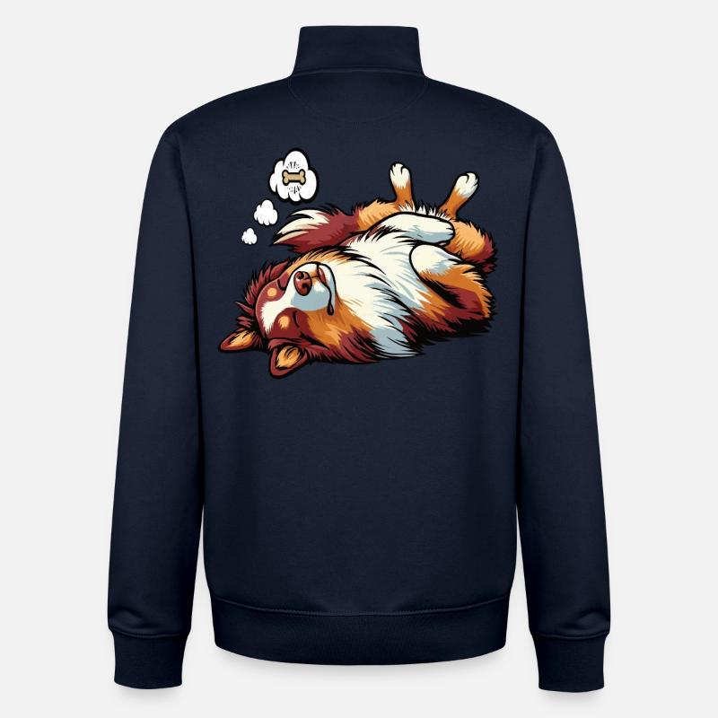Australian Shepherd Aussie Aussiebesitzer Aussies - Unisex Organic Zip Sweatshirt von Stanley/Stella - Navy