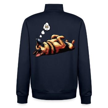 German Shepherd Shepherd Dogs Shepherd Dogs - Unisex Organic Zip Sweatshirt by Stanley/Stella - navy - Back - AI Model Male 185 light (185cm)