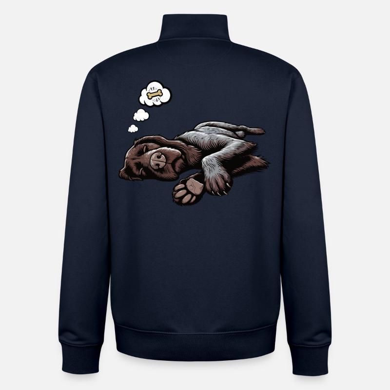 Deutsch Drahthaar Deutsch-Drahthaar Besitzer - Unisex Organic Zip Sweatshirt von Stanley/Stella - Navy