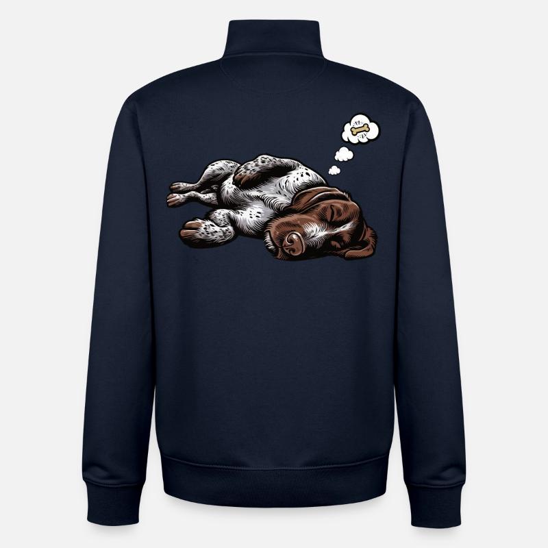 Deutsch Drahthaar Deutsch-Drahthaar Besitzer - Unisex Organic Zip Sweatshirt von Stanley/Stella - Navy