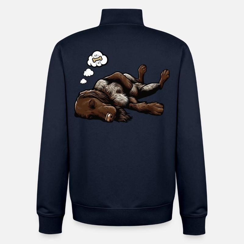 Deutsch Drahthaar Deutsch-Drahthaar Besitzer - Unisex Organic Zip Sweatshirt von Stanley/Stella - Navy