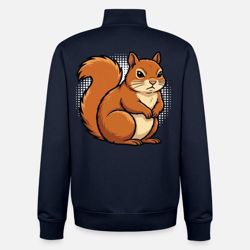 Eichhörnchen Eichhorn Eichhörnchenliebhaber Nager - Unisex Organic Zip Sweatshirt von Stanley/Stella - Navy