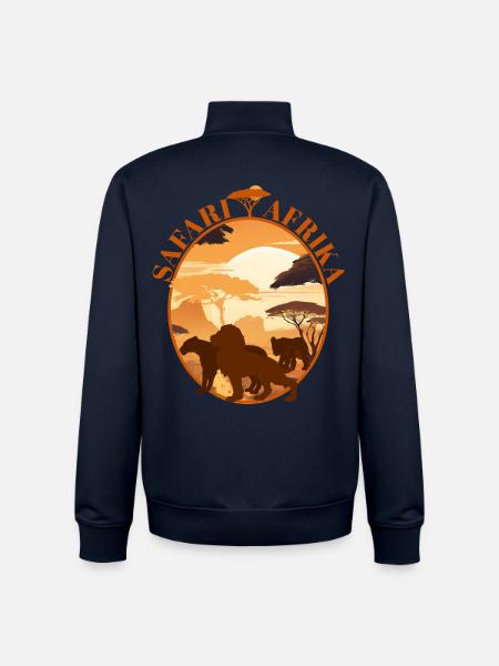 Savannen Safari Sonnenuntergang - Unisex Organic Zip Sweatshirt von Stanley/Stella - Navy