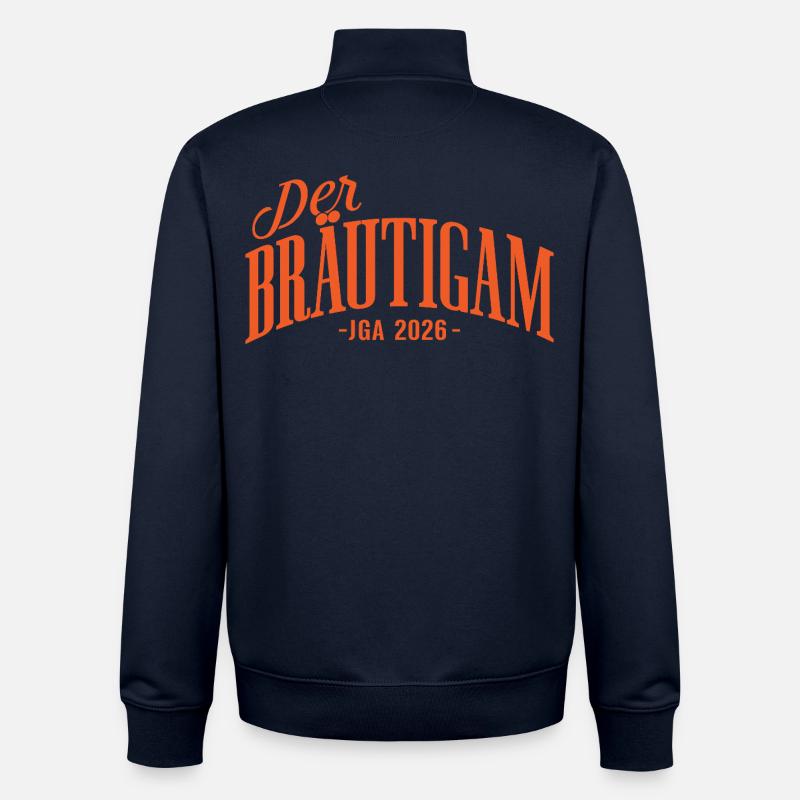 Bräutigam JGA 2026 Junggesellenabschied - Unisex Organic Zip Sweatshirt von Stanley/Stella - Navy