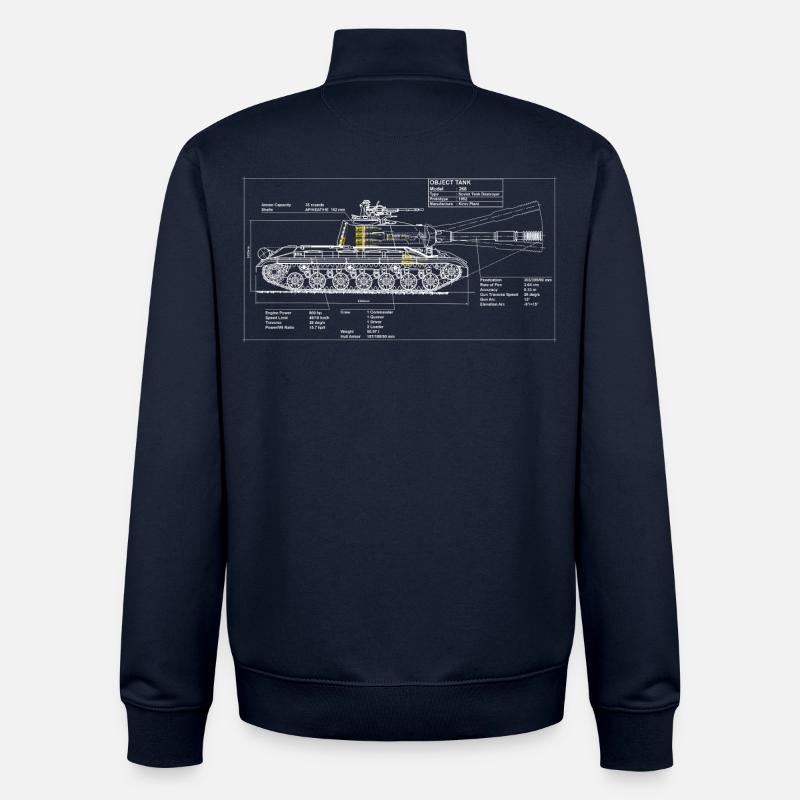 268 Objekt Bauplan - Unisex Organic Zip Sweatshirt von Stanley/Stella - Navy