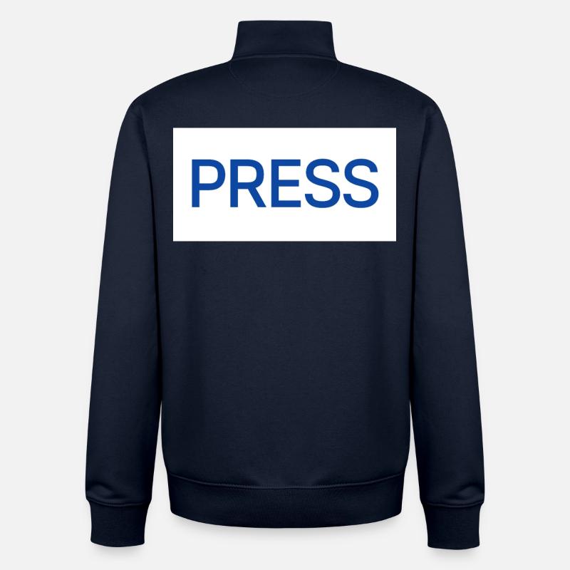 PRESS - Unisex Organic Zip Sweatshirt by Stanley/Stella - navy