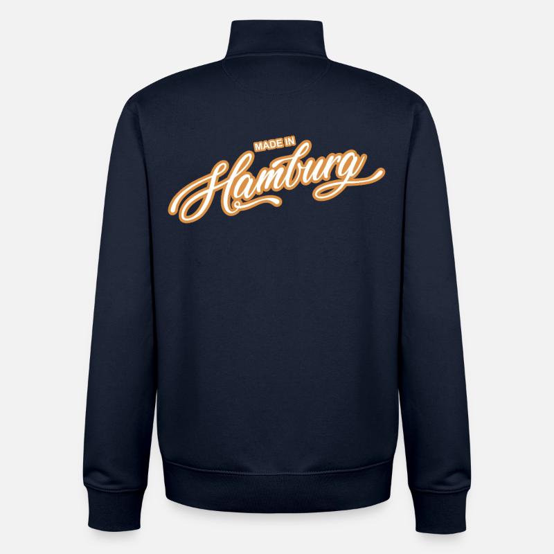 Hambourg - parce que c’est votre ville ! - Sweat zippé unisexe en coton bio Stanley/Stella - marine