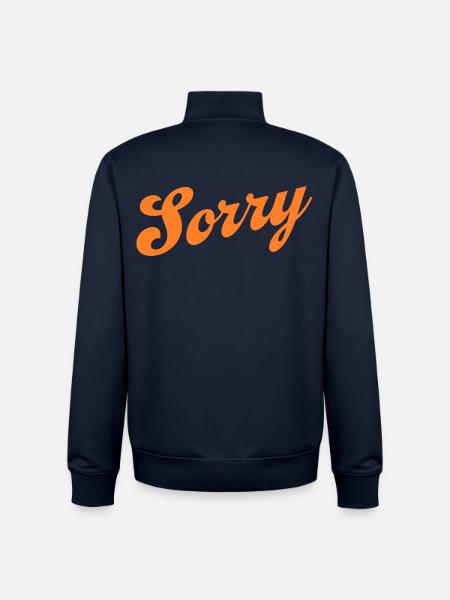Sorry – Minimalistisches Statement - Unisex Organic Zip Sweatshirt von Stanley/Stella - Navy