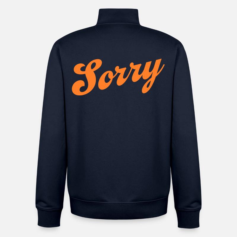 Sorry – Minimalistisches Statement - Unisex Organic Zip Sweatshirt von Stanley/Stella - Navy
