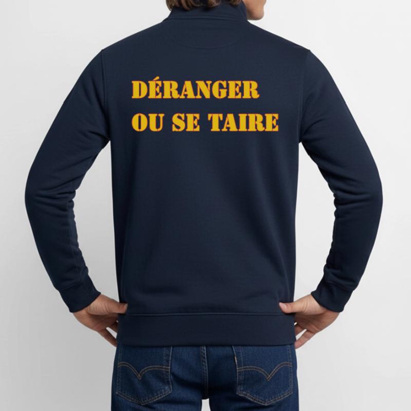 STÖREN ODER SCHWEIGEN. Unisex Organic Zip Sweatshirt von Stanley/Stella