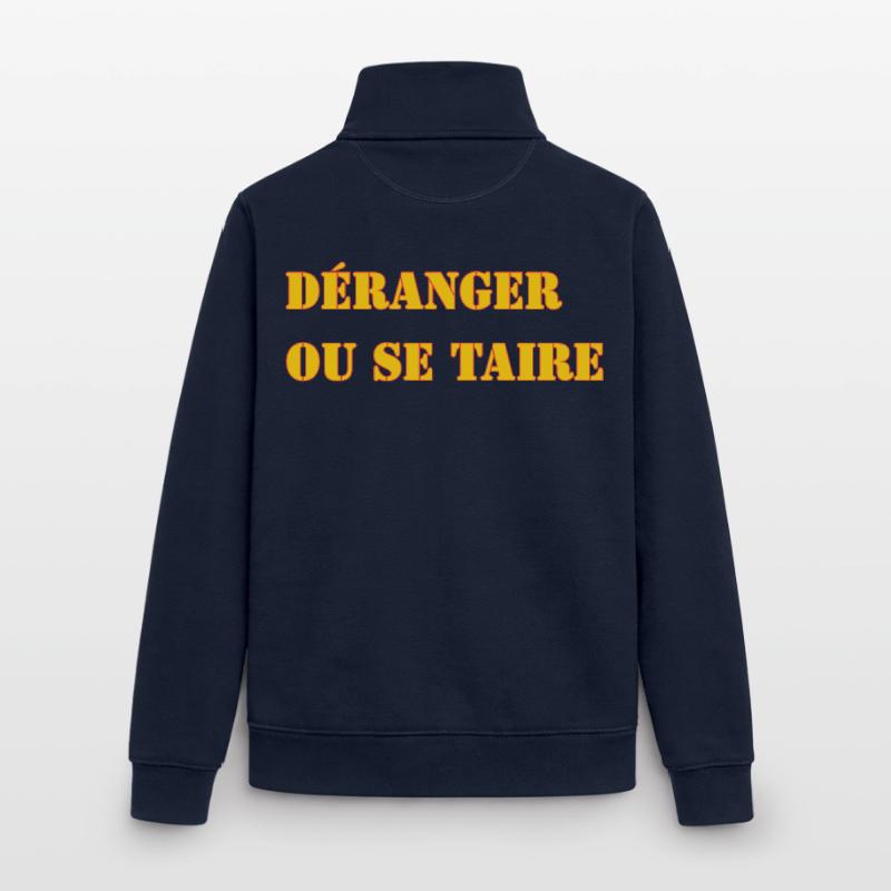 STÖREN ODER SCHWEIGEN. Unisex Organic Zip Sweatshirt von Stanley/Stella