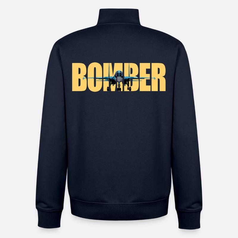 Bomber Su-34 - Unisex Organic Zip Sweatshirt by Stanley/Stella - navy