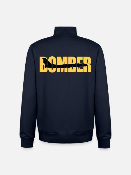 Bomber Tu-95 - Unisex Organic Zip Sweatshirt by Stanley/Stella - navy