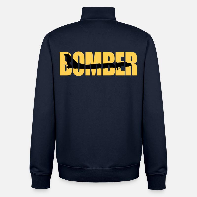 Bomber Tu-95 - Unisex Organic Zip Sweatshirt von Stanley/Stella - Navy