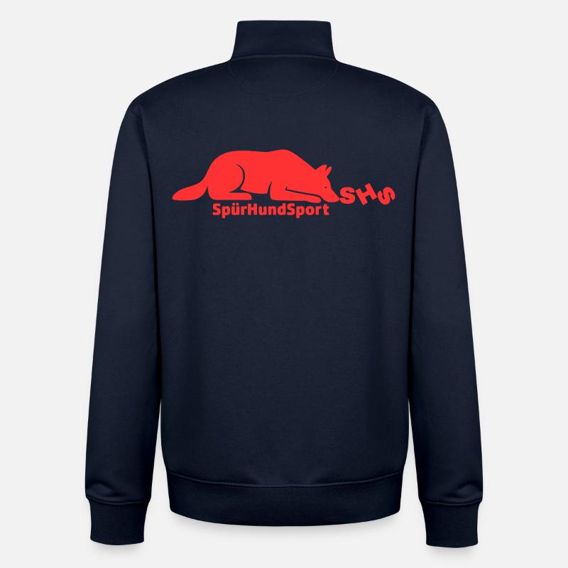 SHS Logo rot - Unisex Organic Zip Sweatshirt von Stanley/Stella - Navy