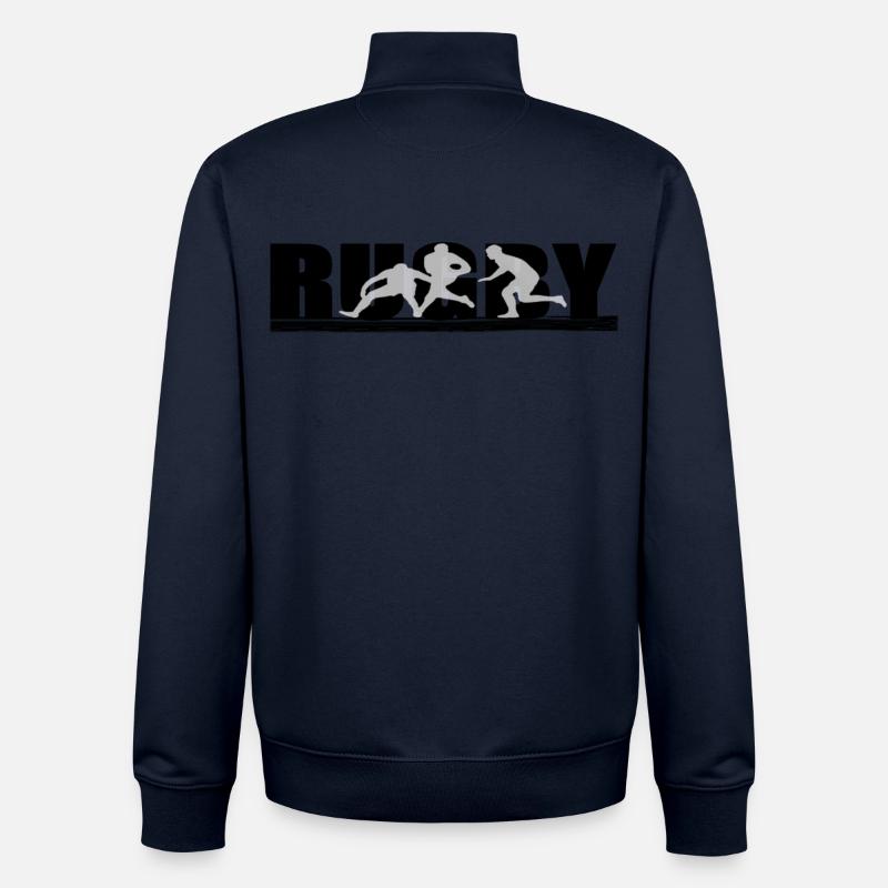 Rugby - Sweat zippé unisexe en coton bio Stanley/Stella - marine