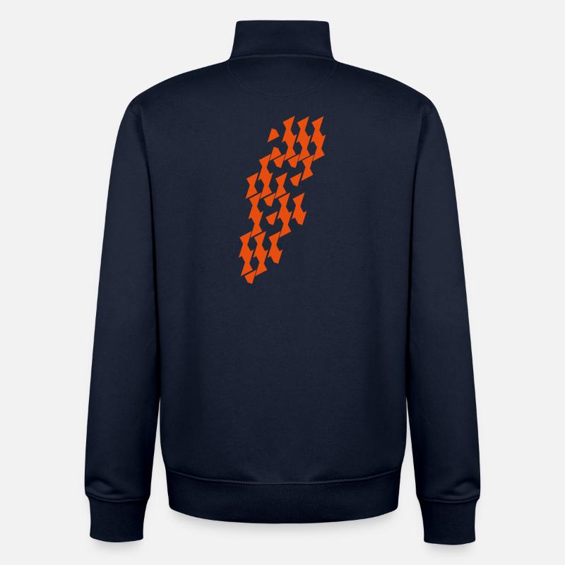 Modul_Muster en combinatoire - Sweat zippé unisexe en coton bio Stanley/Stella - marine