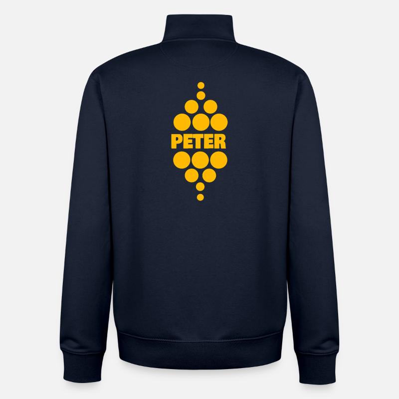 Peter dans le rôle de Peter - Sweat zippé unisexe en coton bio Stanley/Stella - marine