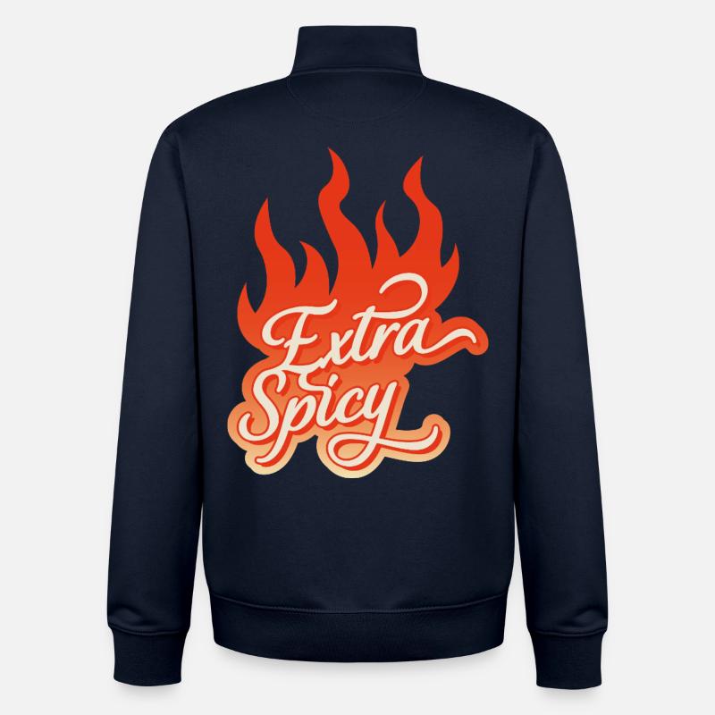 Extra Spicy – Feurige Typografie - Unisex Organic Zip Sweatshirt von Stanley/Stella - Navy