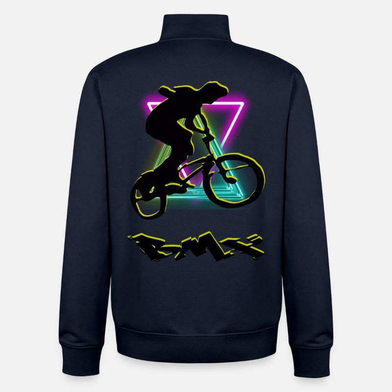 Vélo BMX - Sweat zippé unisexe en coton bio Stanley/Stella - marine