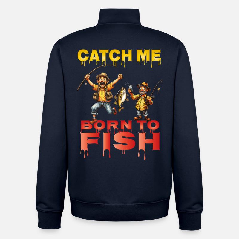 Catch_me_ - Sweat zippé unisexe en coton bio Stanley/Stella - marine