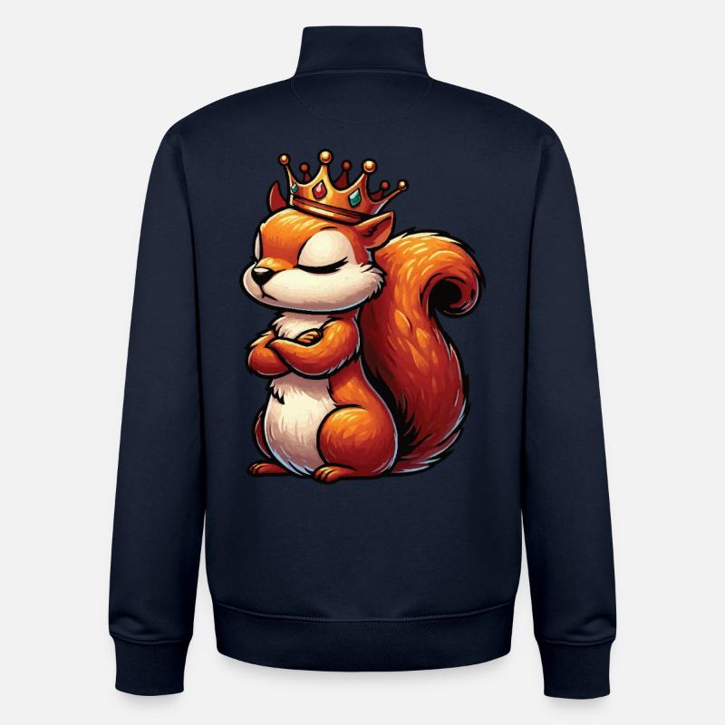 Eichhörnchen Eichhorn Eichhörnchenliebhaber Nager - Unisex Organic Zip Sweatshirt von Stanley/Stella - Navy