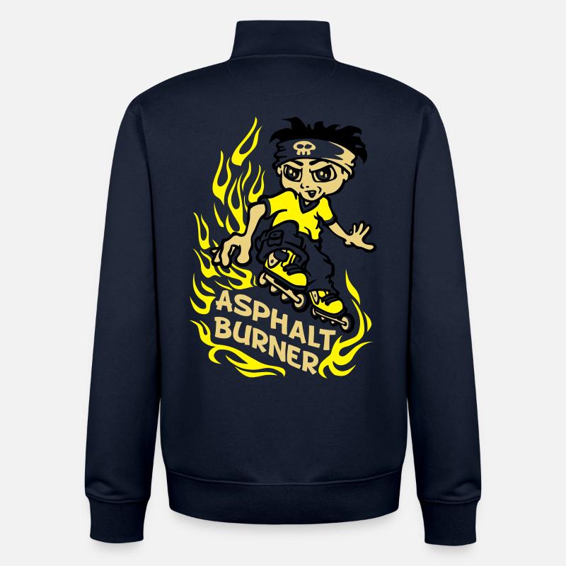 flex de brûleur d'asphalte - Sweat zippé unisexe en coton bio Stanley/Stella - marine