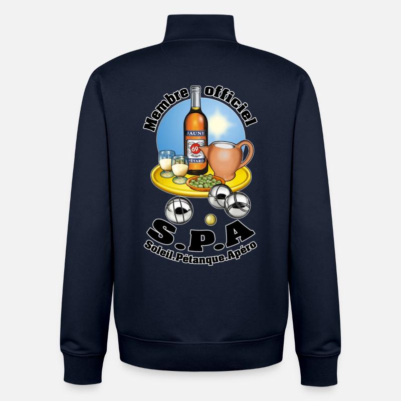 s.p.a - Sweat zippé unisexe en coton bio Stanley/Stella - marine