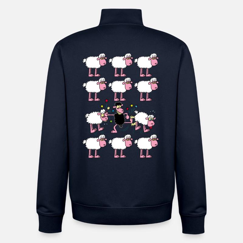 Schwarzes Schaf - Unisex Organic Zip Sweatshirt von Stanley/Stella - Navy
