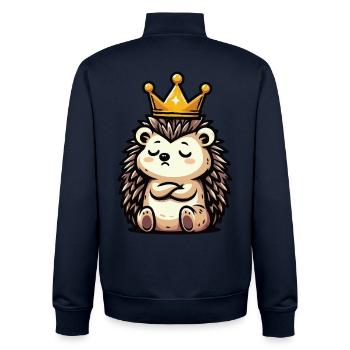 Hérisson Hérisson Amoureux des hérissons Propriétaire de hérisson Gardien de hérissons Stinger - Sweat zippé unisexe en coton bio Stanley/Stella - marine - Dos - AI Model Male 185 light (185cm)