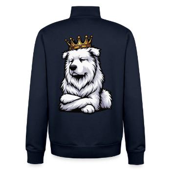 White Shepherd Shepherd Shepherd Dogs - Unisex Organic Zip Sweatshirt by Stanley/Stella - navy - Back - AI Model Male 185 light (185cm)