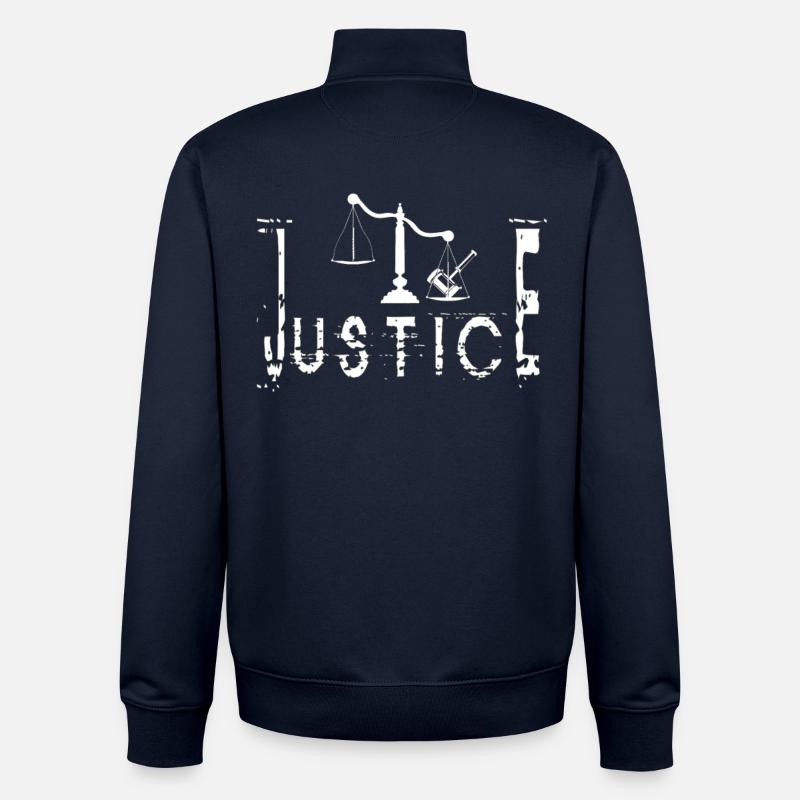 JUSTICE - Sweat zippé unisexe en coton bio Stanley/Stella - marine