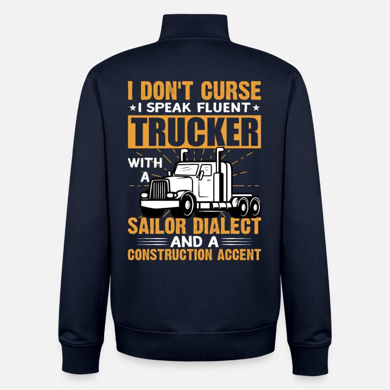Fierté Trucker Sailor Dialect - Sweat zippé unisexe en coton bio Stanley/Stella - marine