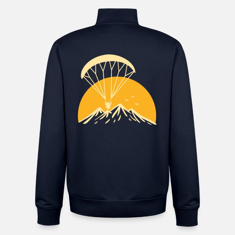 Paramotoring Retro - Unisex Organic Zip Sweatshirt von Stanley/Stella - Navy