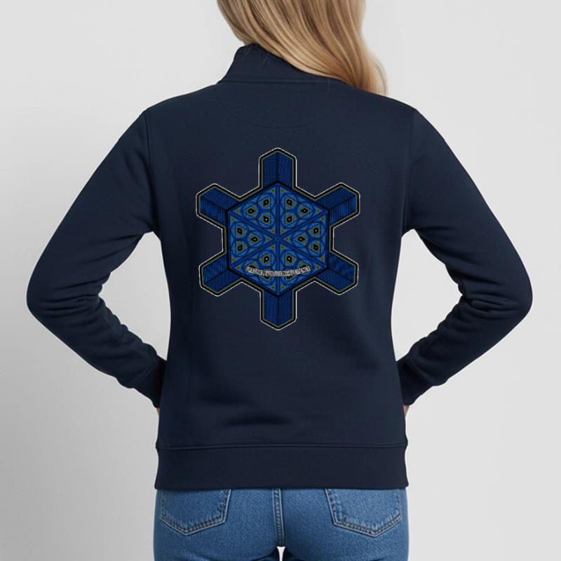 Expérience d’évolution fractale Mandala Psytrance Goa Sweat zippé unisexe en coton bio Stanley/Stella
