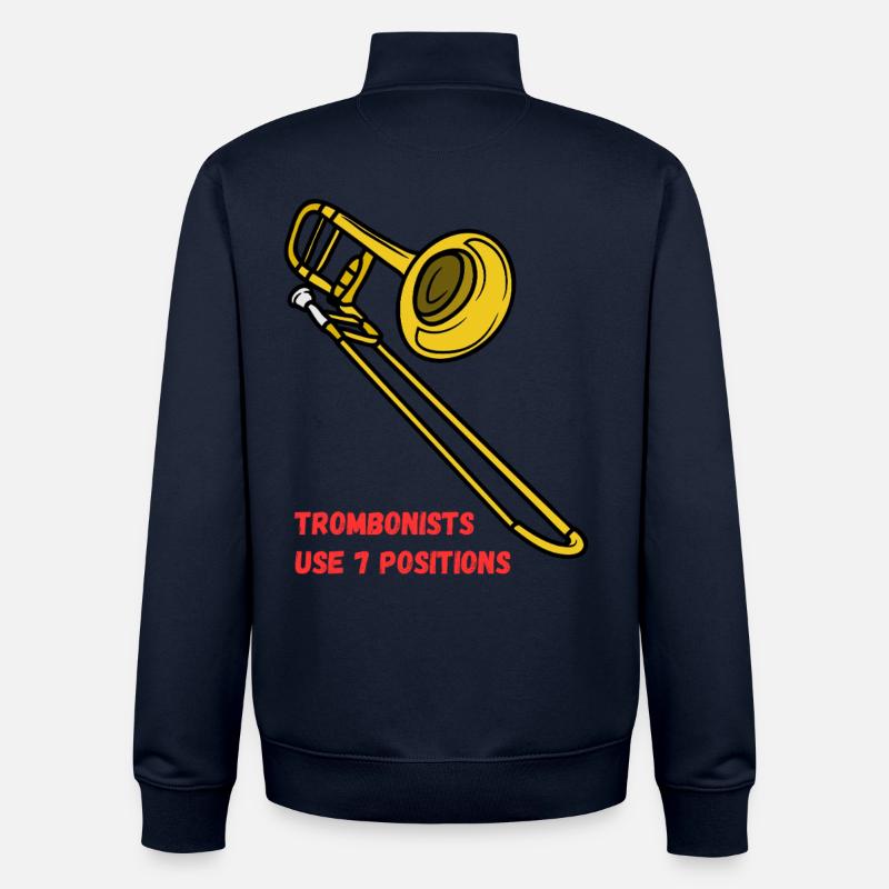 Trombonists_use_7_positions - Unisex Organic Zip Sweatshirt von Stanley/Stella - Navy