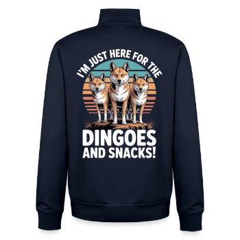 Dingo Australischer Wildhund Tierliebhaber Design - Unisex Organic Zip Sweatshirt von Stanley/Stella - Navy - Hinten - AI Model Male 185 light (185cm)