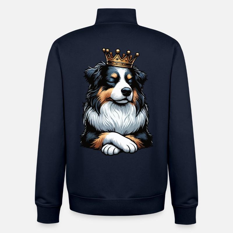 Australian Shepherd Aussie Aussiebesitzer Aussies - Unisex Organic Zip Sweatshirt von Stanley/Stella - Navy