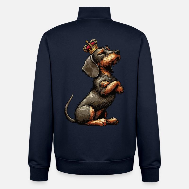 Rauhaardackel Dackel Dackelbesitzer Teckel Tekkel - Unisex Organic Zip Sweatshirt von Stanley/Stella - Navy