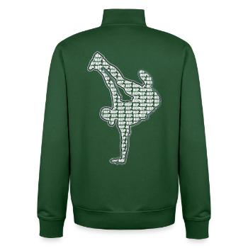 Breakdance - Unisex Organic Zip Sweatshirt by Stanley/Stella - bottle green - Back - AI Model Male 185 dark (185cm)